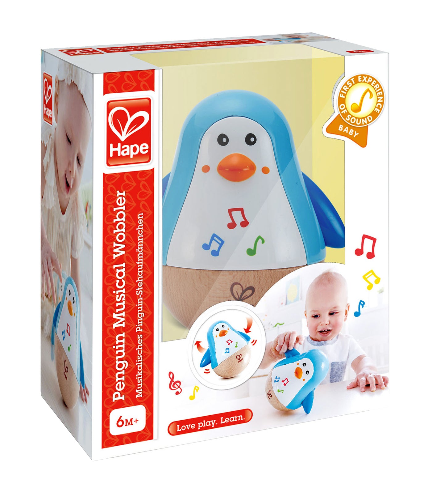 hape penguin musical wobbler