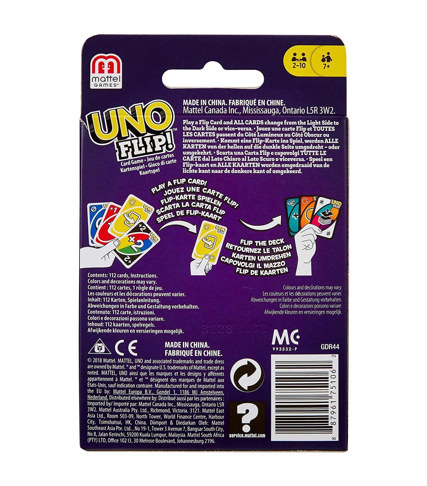 mattel games uno flip card