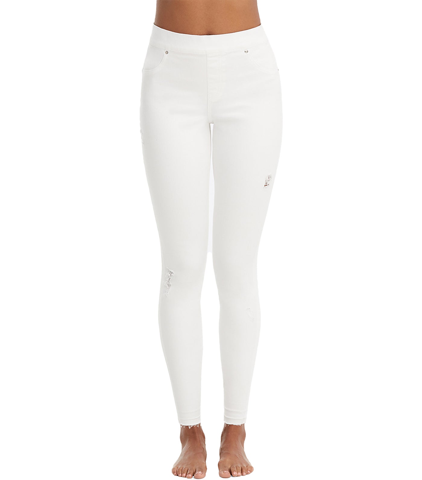 Distressed Skinny Leggings Jeans White