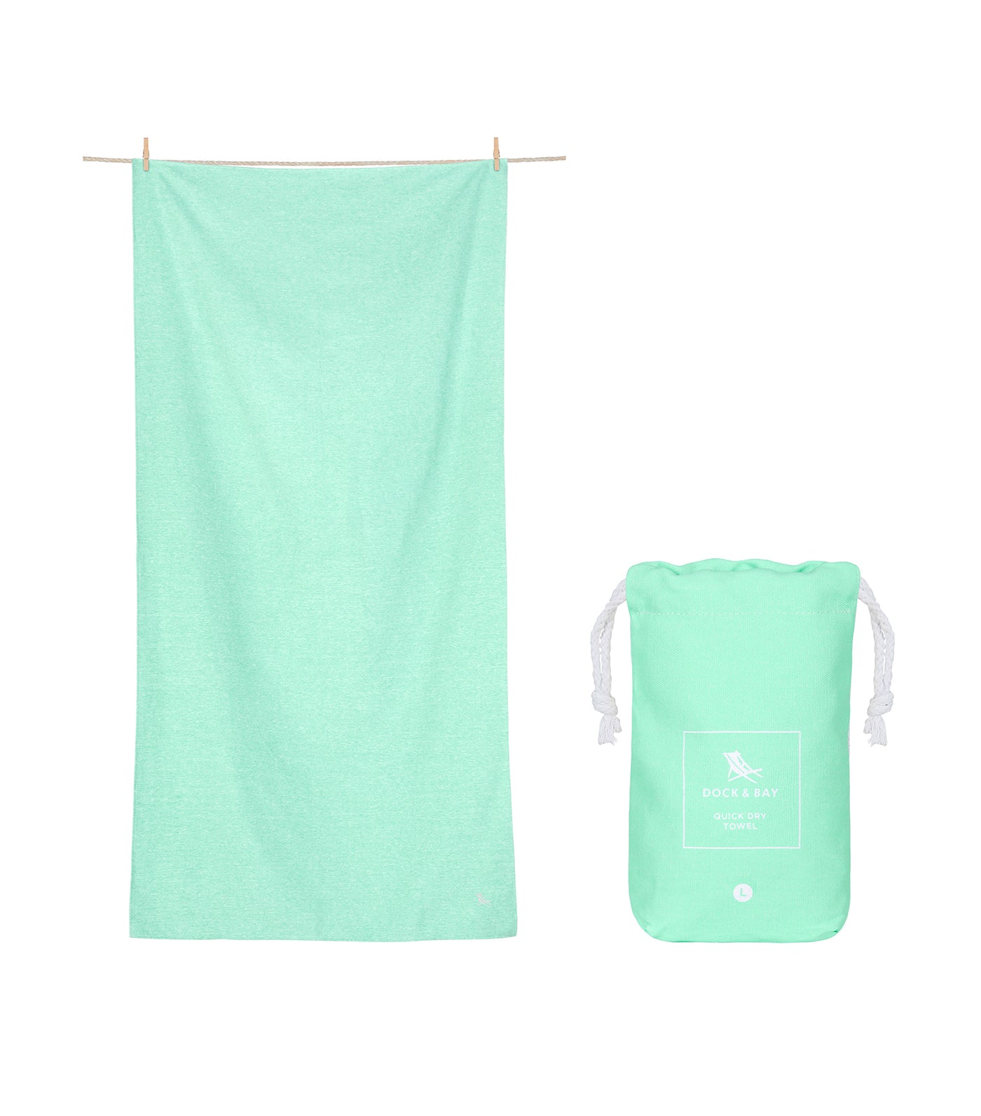 Dock & Bay Eco Active Towel - Rainforest Green