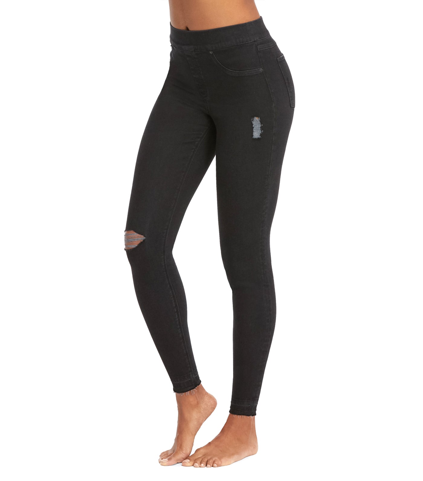 Distressed Skinny Jeans Black