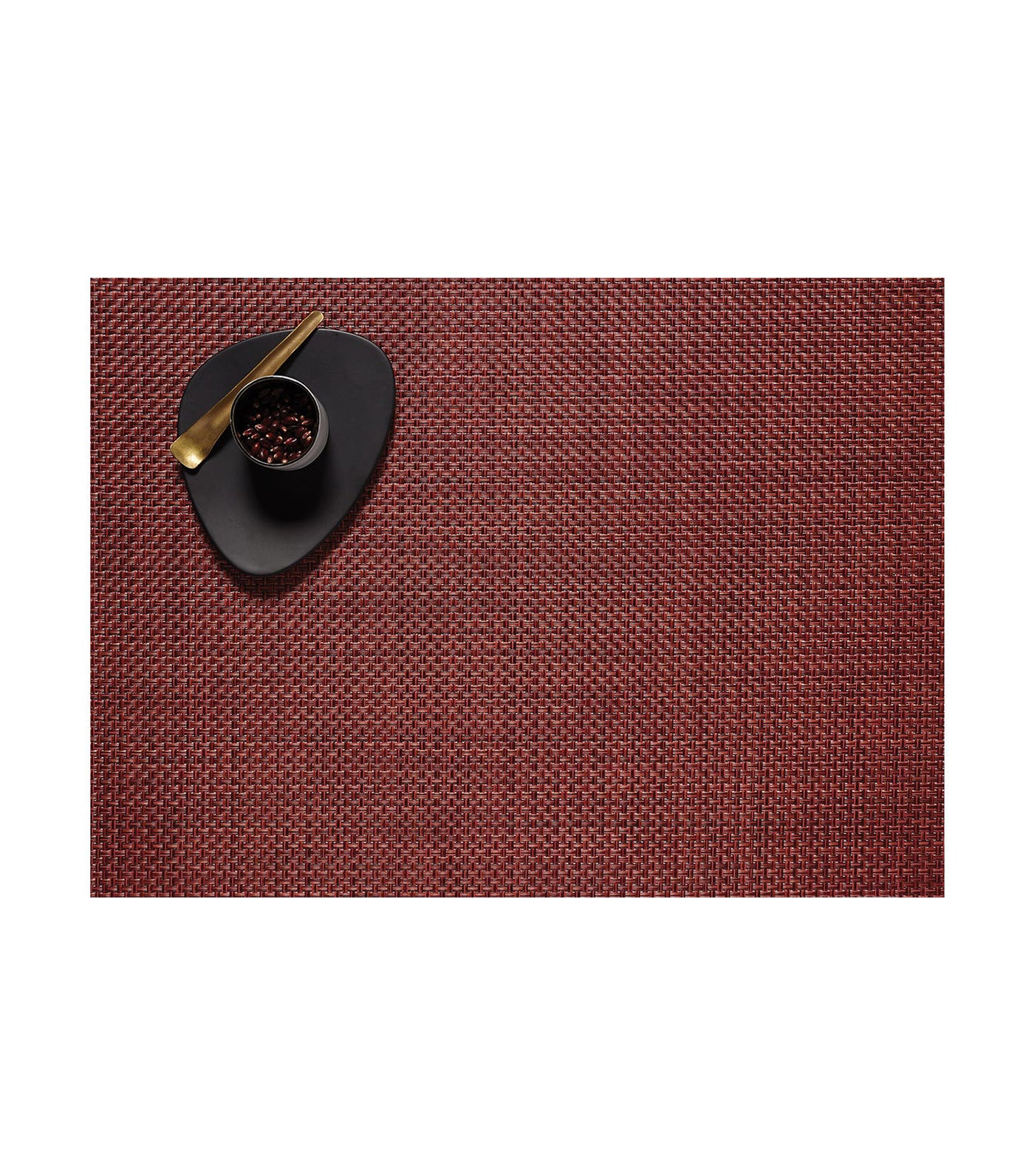 Basketweave Rectangle - Pomegranate