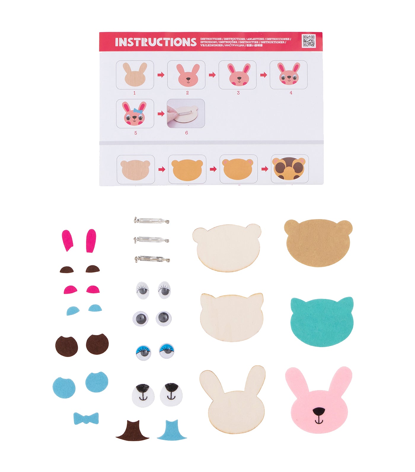 Felt Badges Kit - Animals