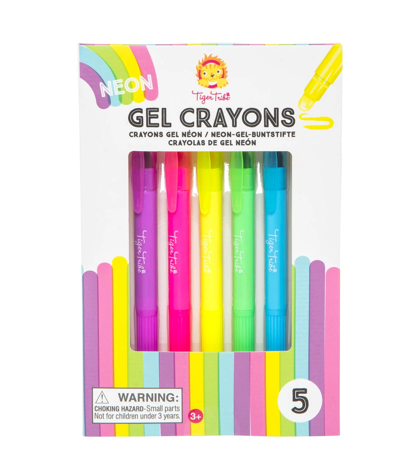 Tiger Tribe Neon Gel Crayon Set