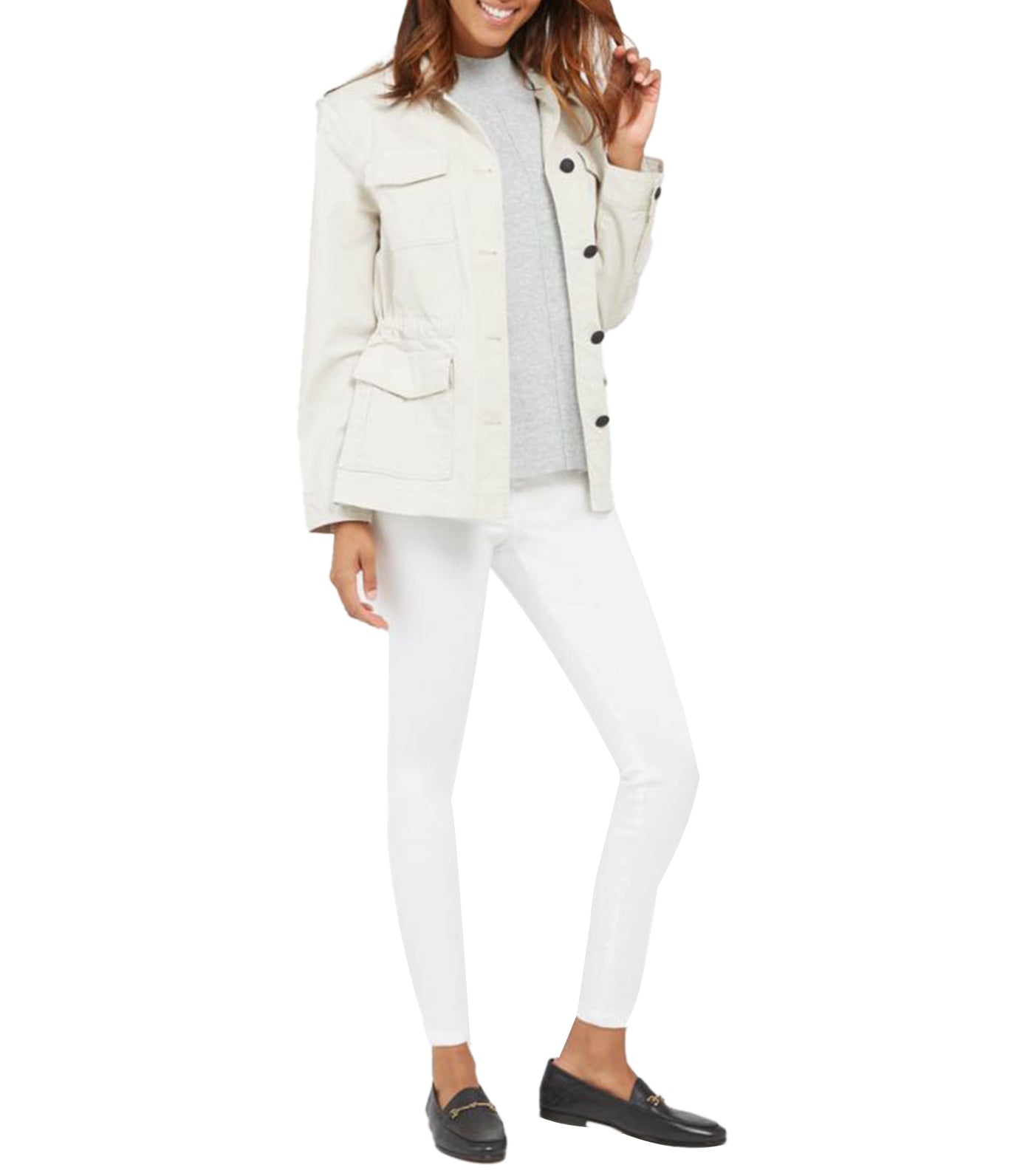 Ankle Skinny Jeans White