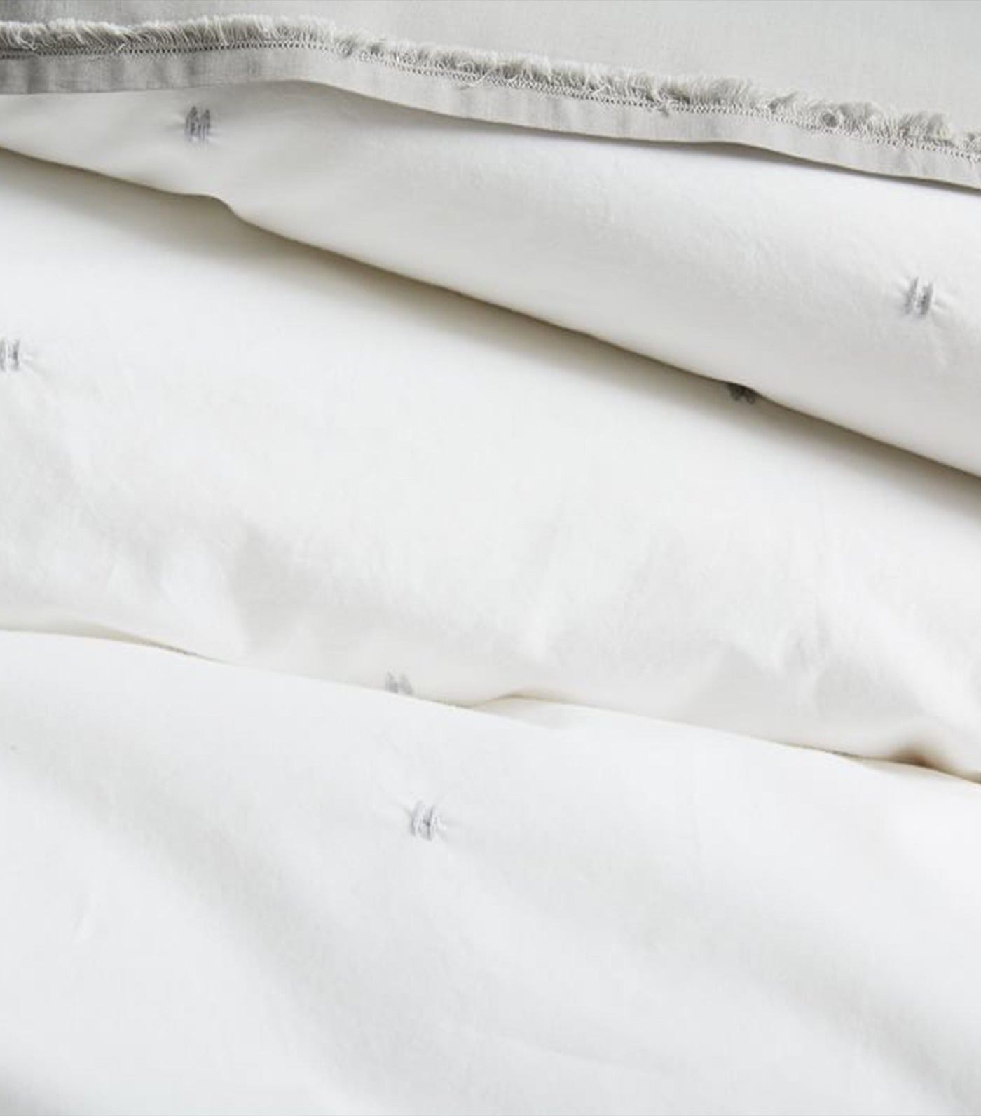 west elm Organic Washed Cotton Percale Duvet Cover and Shams - Stone White