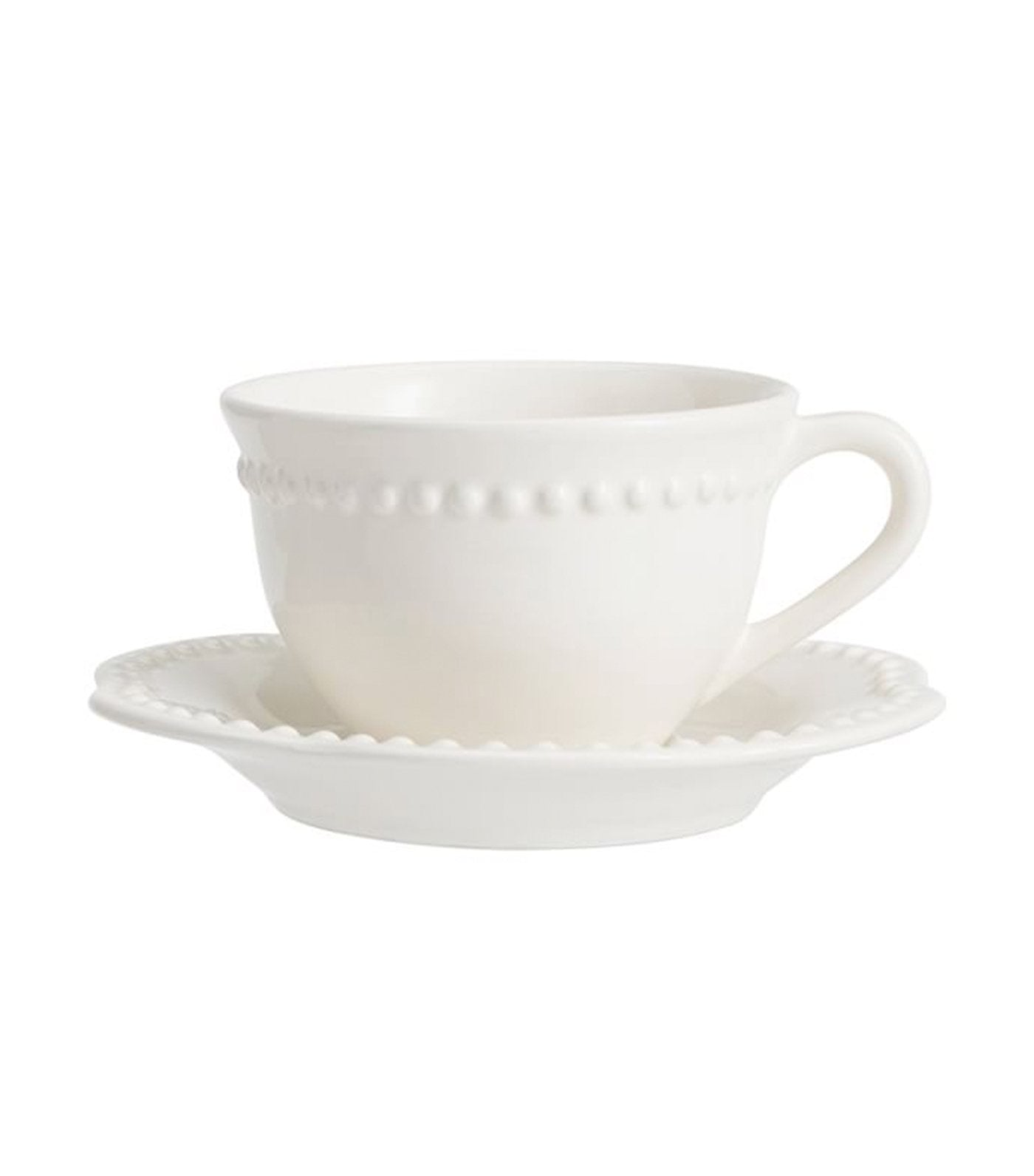 pottery barn emma stoneware beaded collection - white