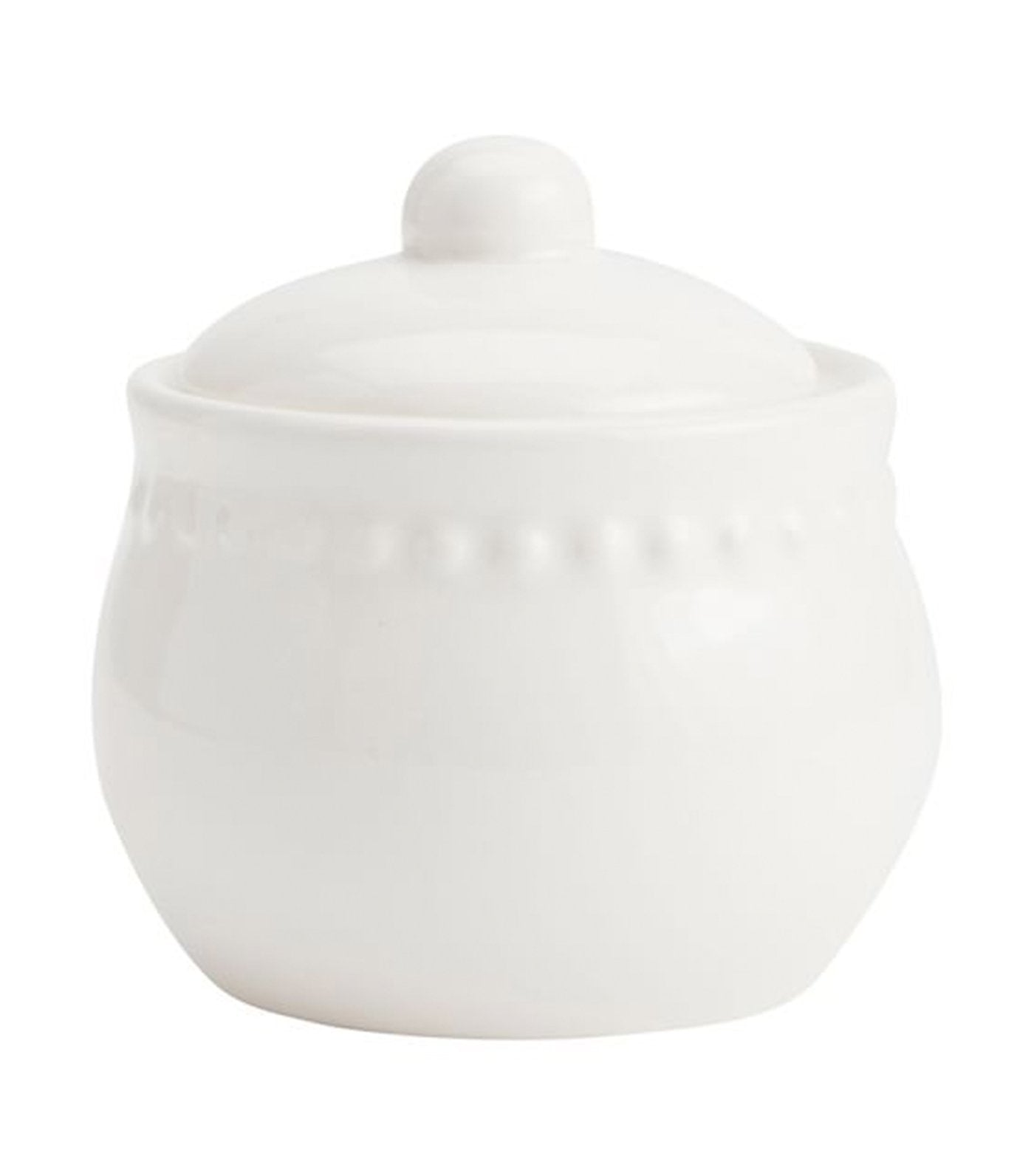 pottery barn emma stoneware beaded collection - white