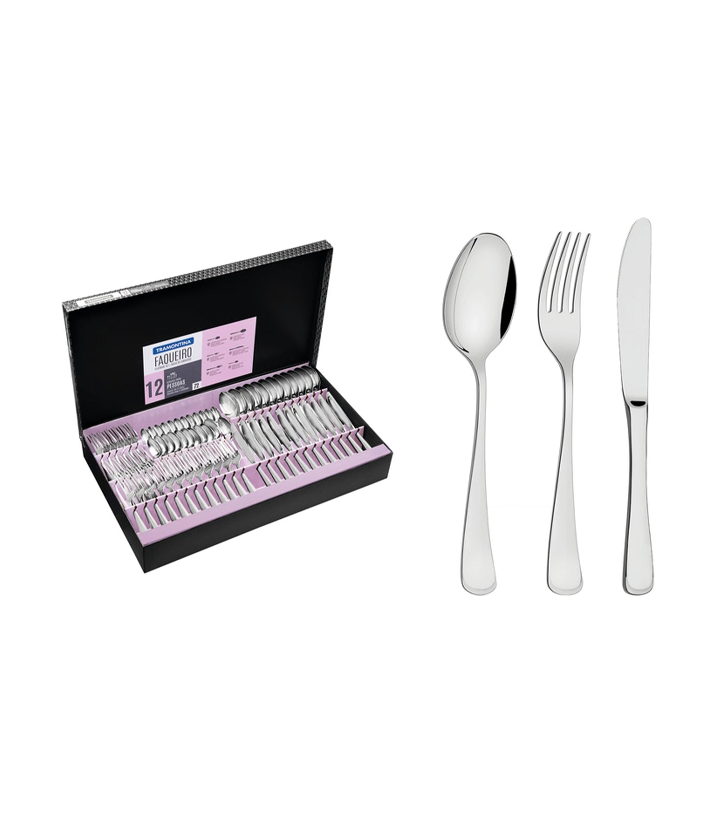 tramontina monaco 72-piece cutlery set