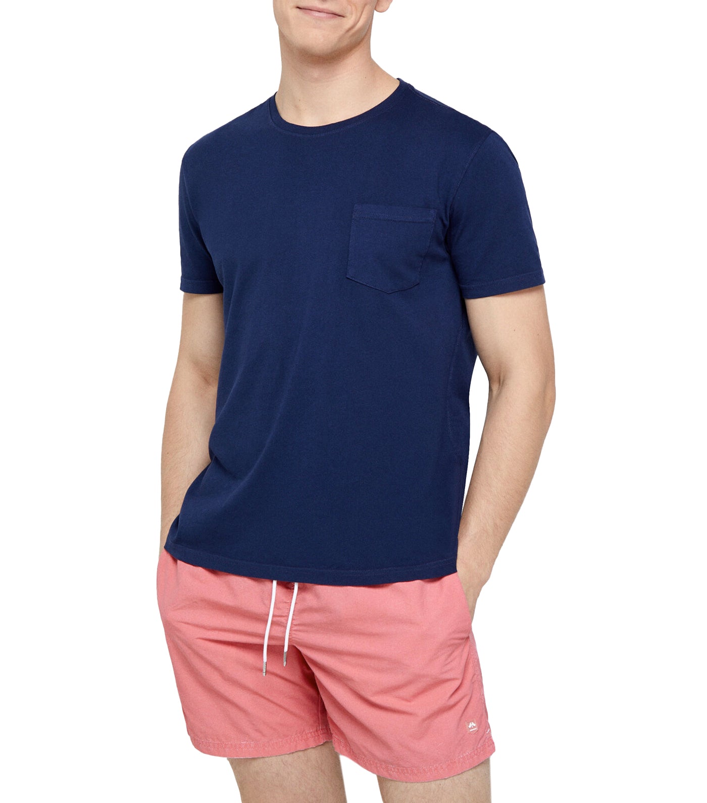 cortefiel mens short sleeved t-shirt dark blue