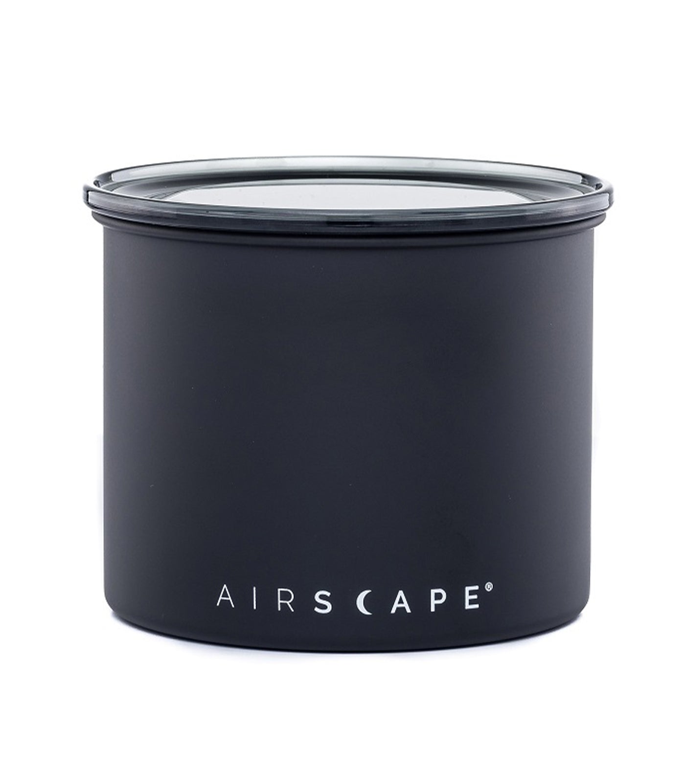 airscape® stainless steel coffee and food storage canister - 4" charcoal (matte)