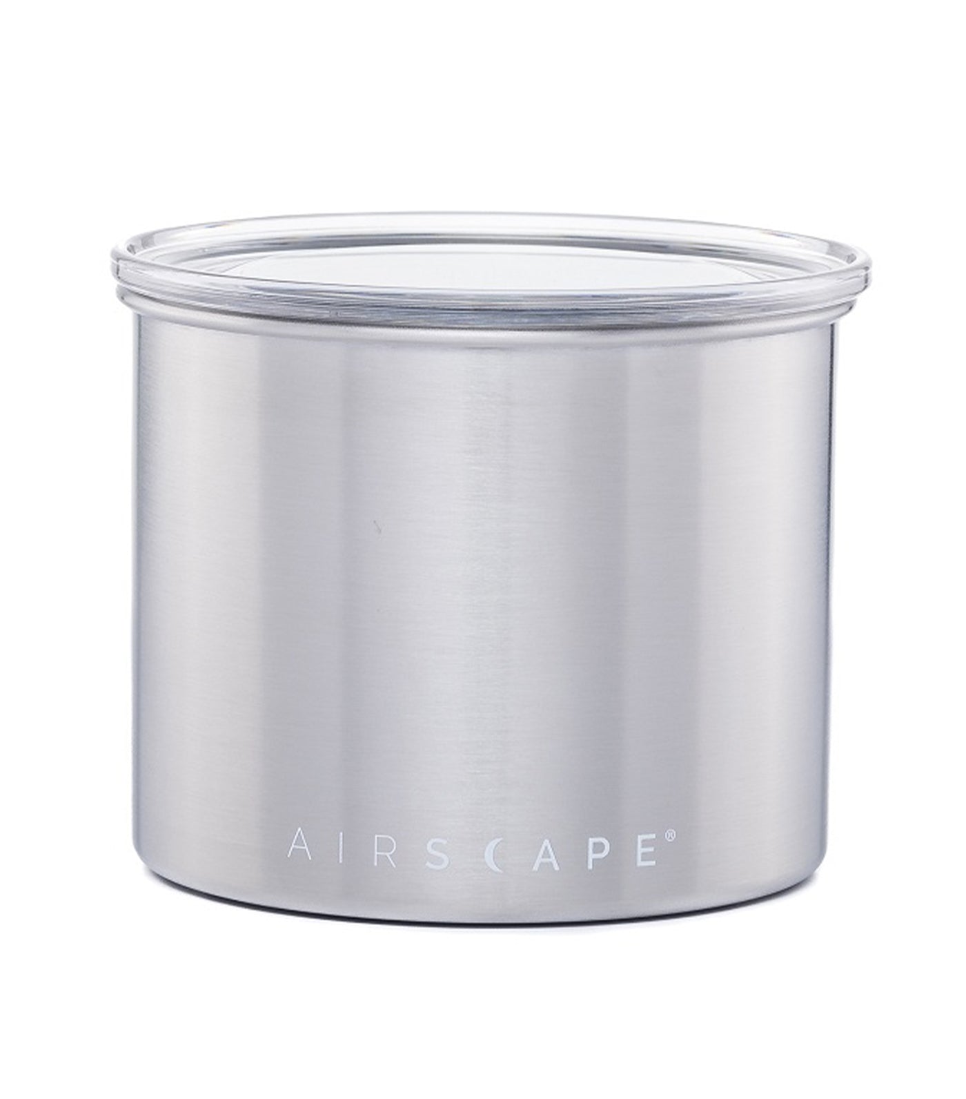 airscape® stainless steel coffee and food storage canister - 4" brushed steel