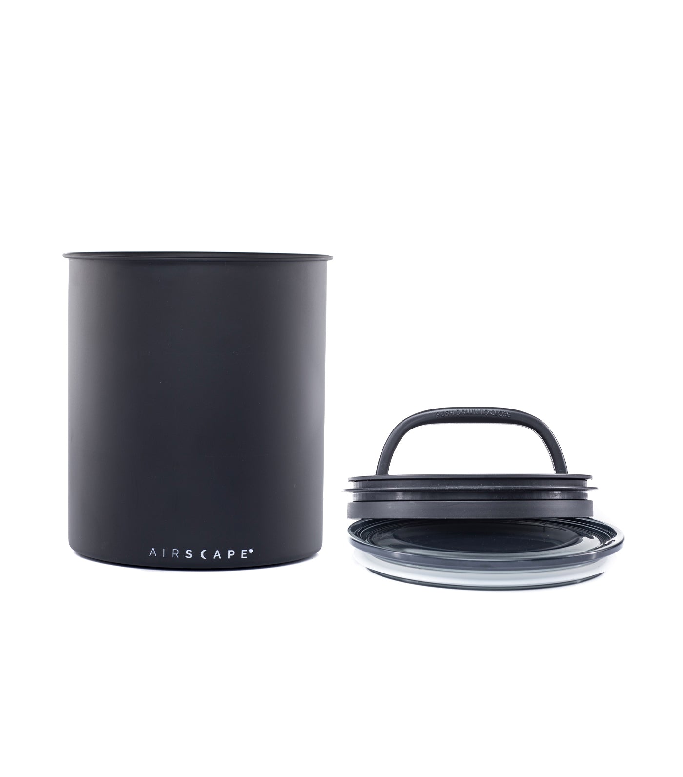 airscape® stainless steel coffee and food storage canister - kilo 8" charcoal (matte)