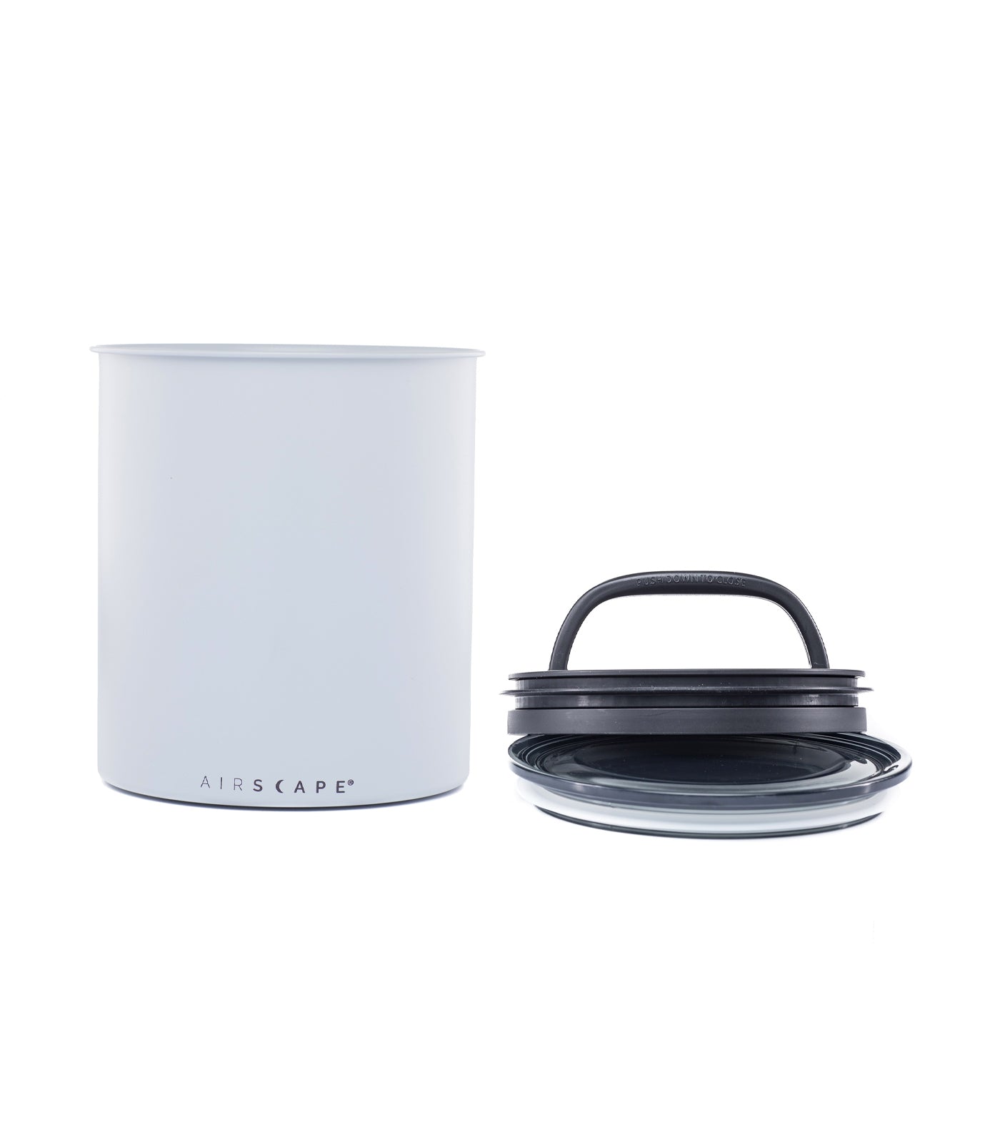 airscape® stainless steel coffee and food storage canister - kilo 8" ash (matte)