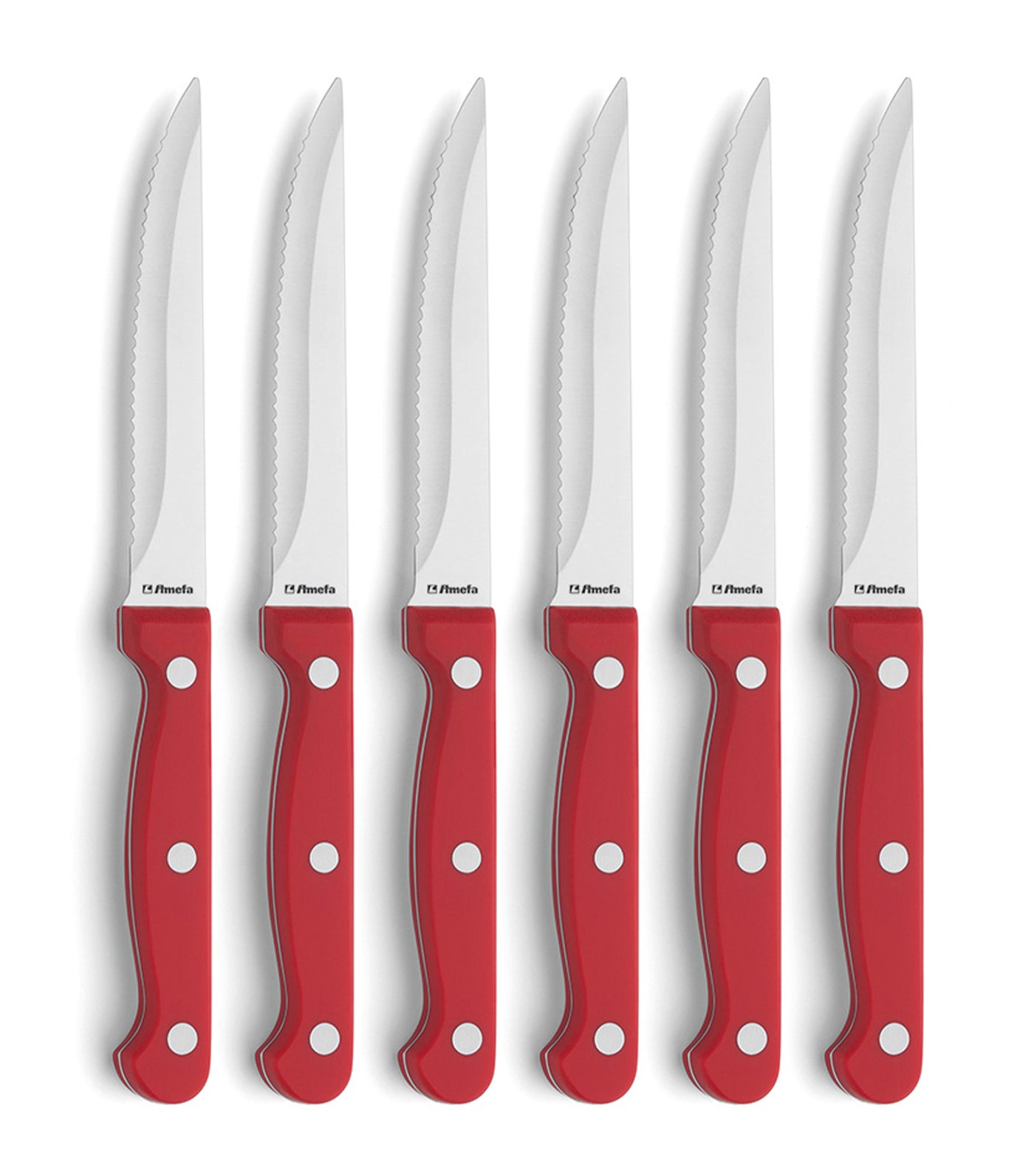 amefa steak knives 6-piece - red