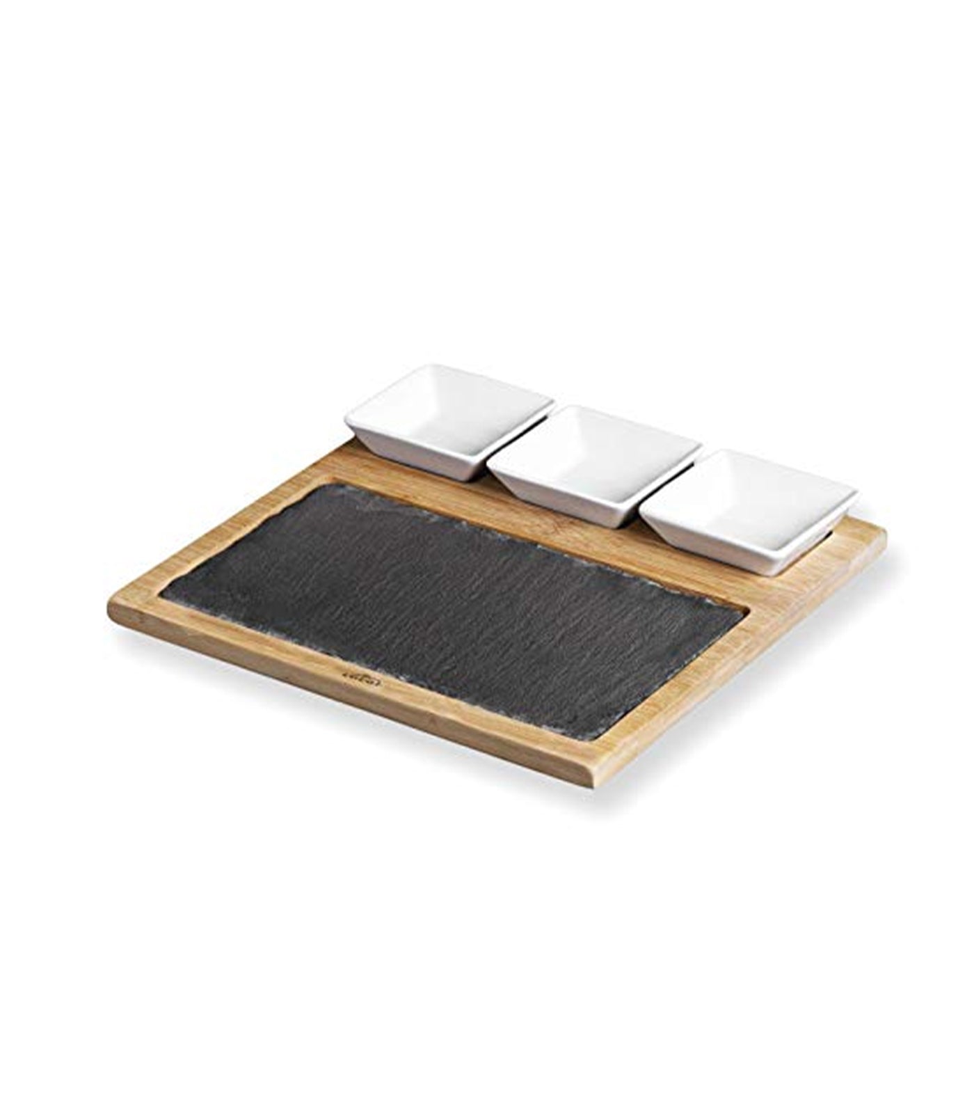 Lacor Slate & Bamboo Board with Container
