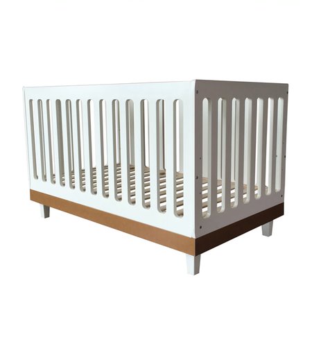 cuddlebug madison 3-in-1 convertible crib white/coffee