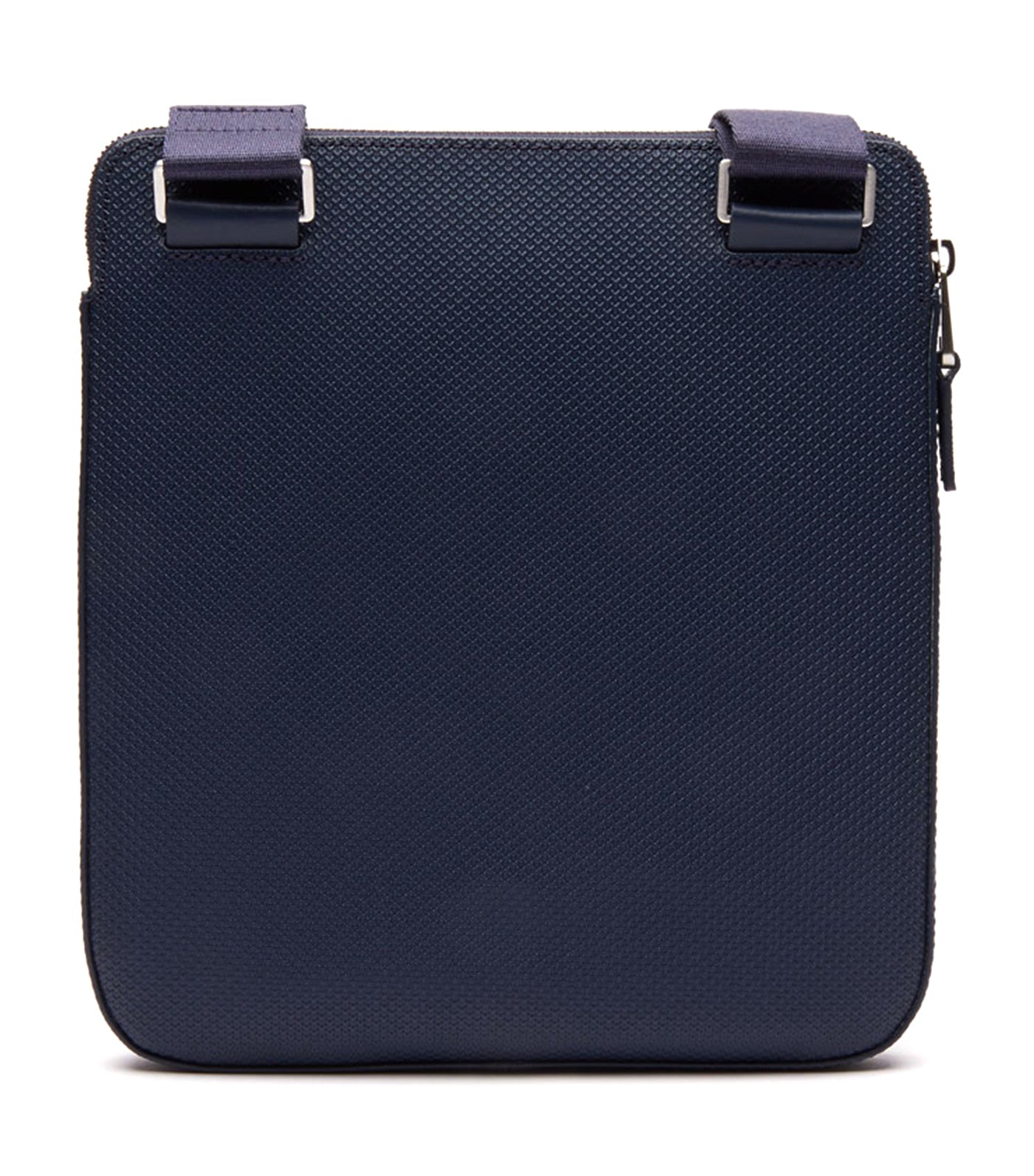 lacoste men's chantaco leather flat crossover bag - marine 166