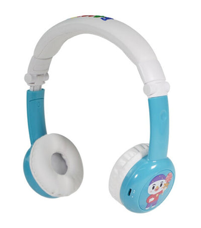 bamini blue happy wired headphones