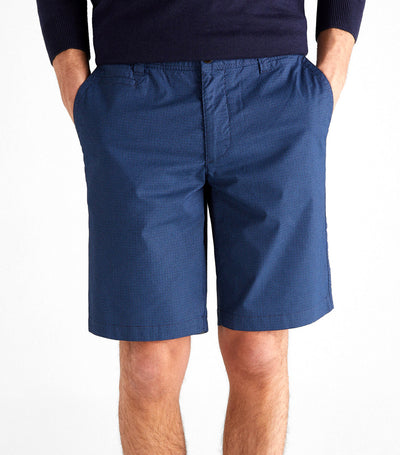 Micro Print Bermuda Shorts Medium Blue