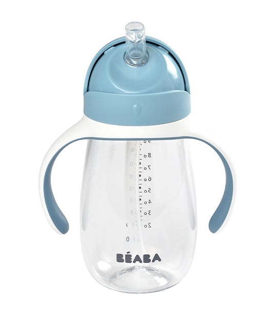 beaba straw sippy cup – blue