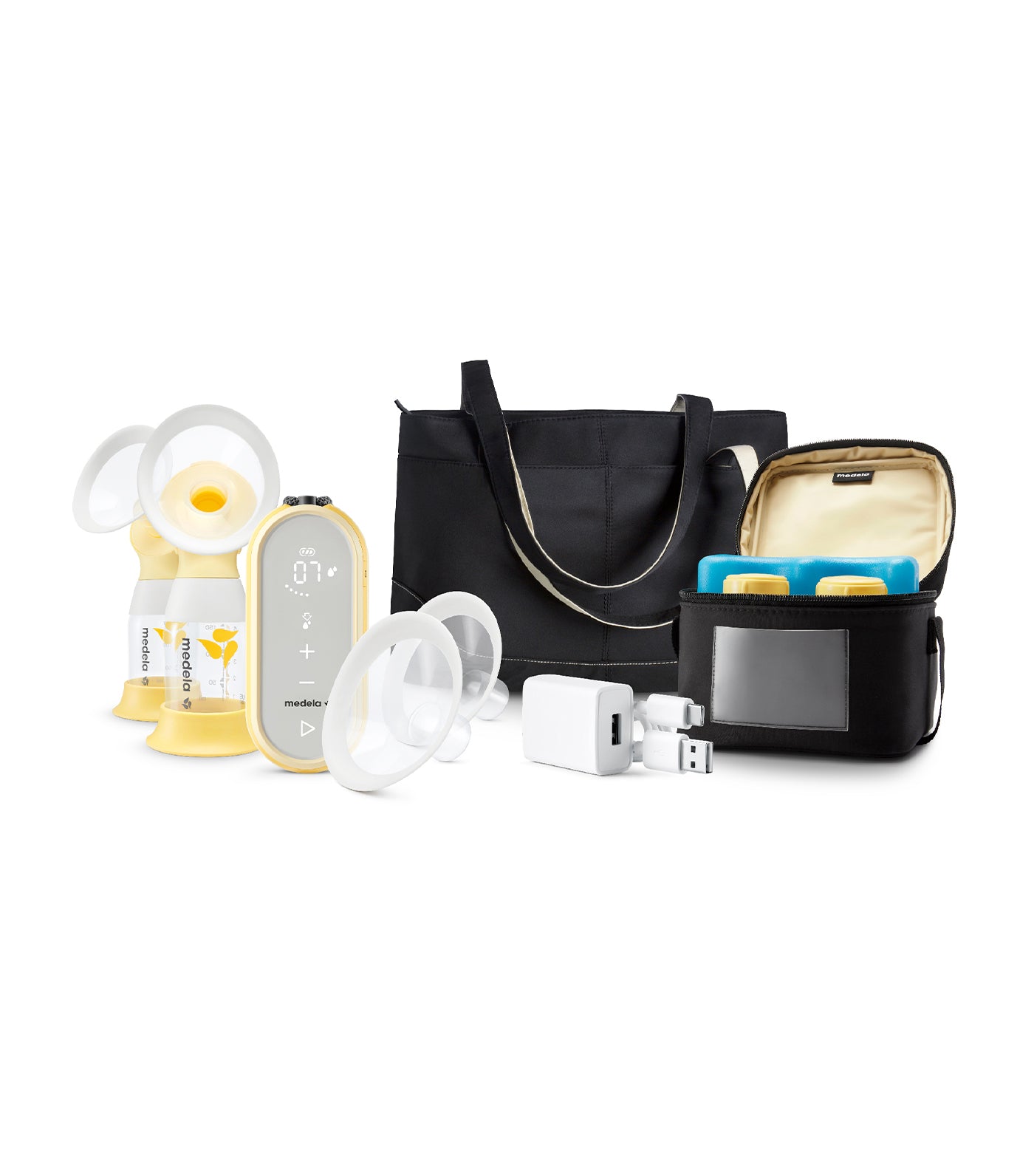 medela yellow freestyle flex 2-phase double electric breast pump