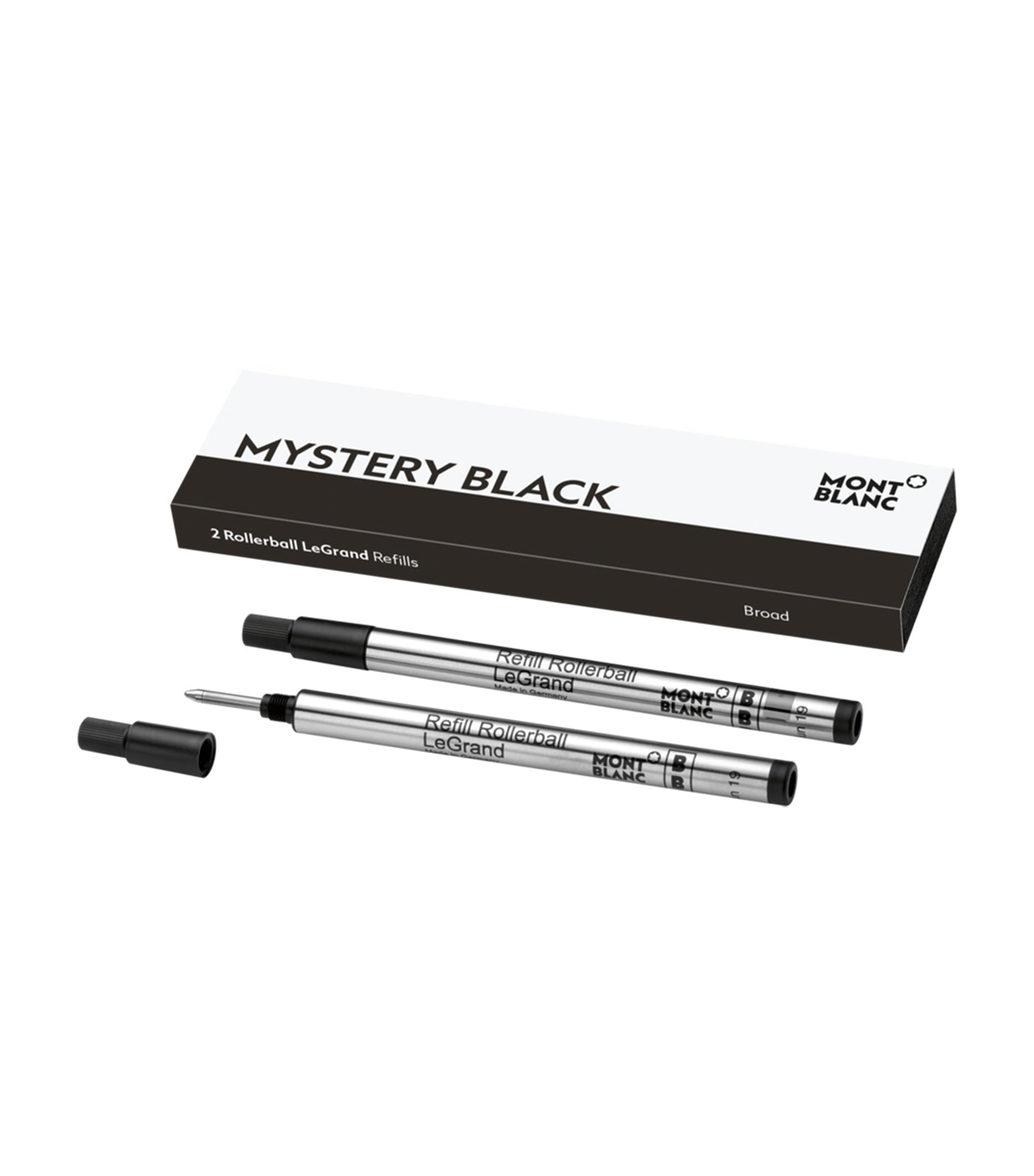 2 Rollerball LeGrand Refills Broad Mystery Black