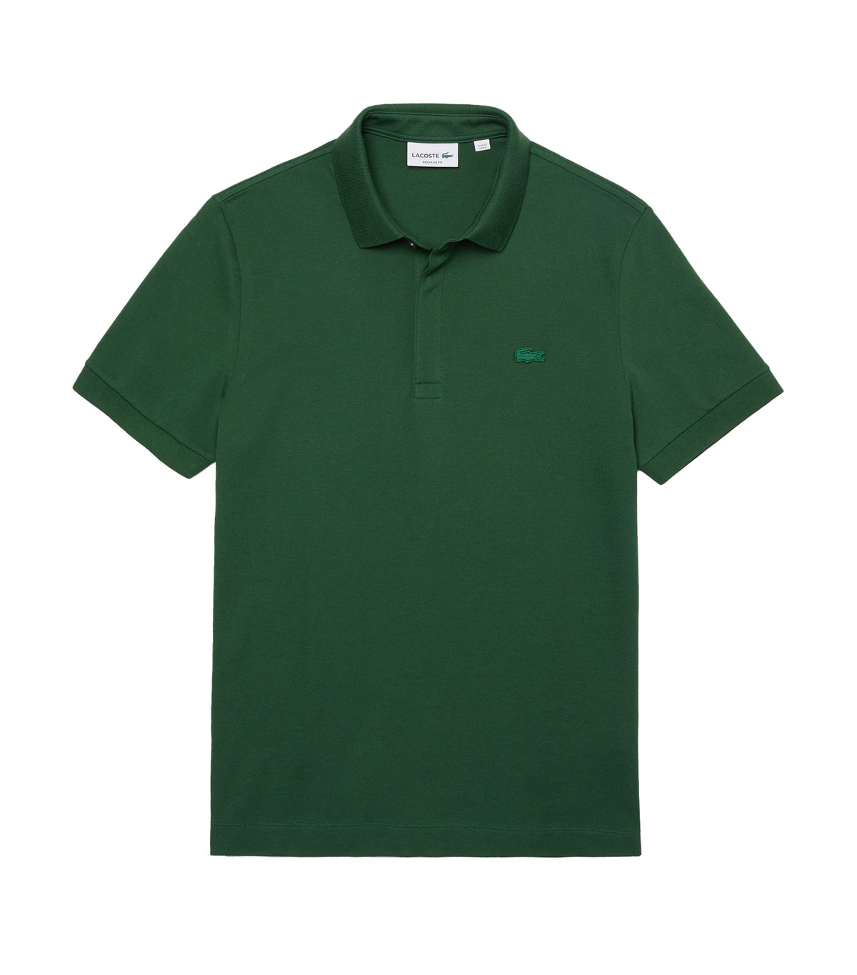 Men's Lacoste Paris Polo Shirt Regular Fit Stretch Cotton Piqué Green