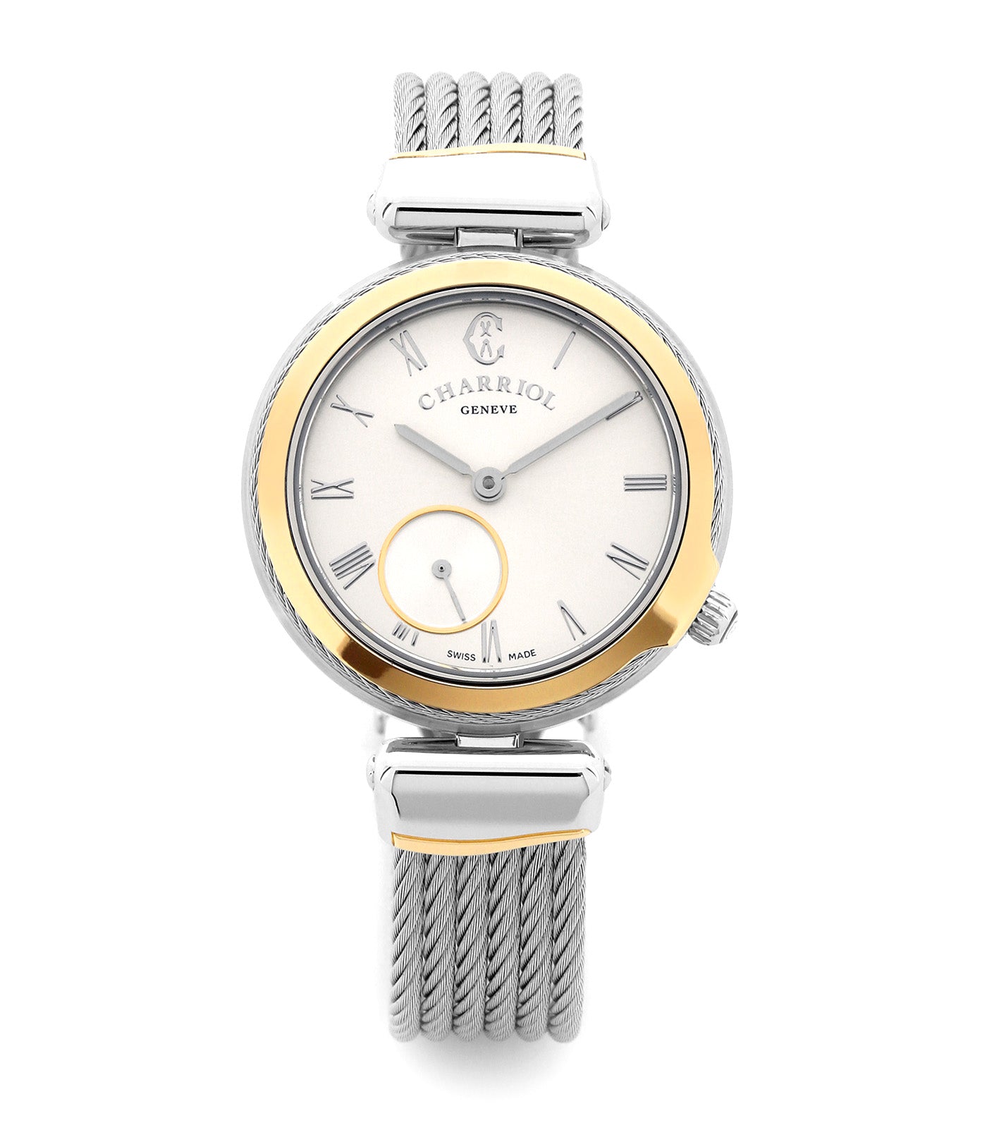 charriol celtic legacy watch steel & yellow gold 30 mm