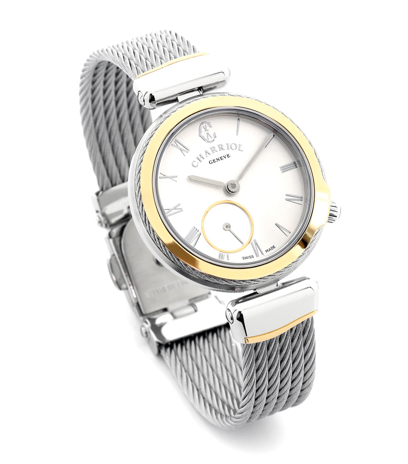 charriol celtic legacy watch steel & yellow gold 30 mm
