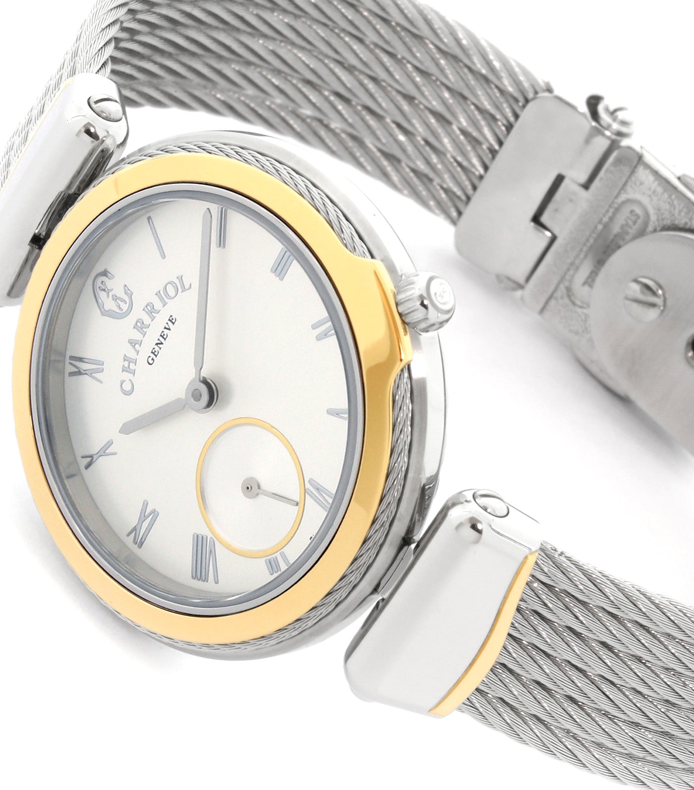 charriol celtic legacy watch steel & yellow gold 30 mm