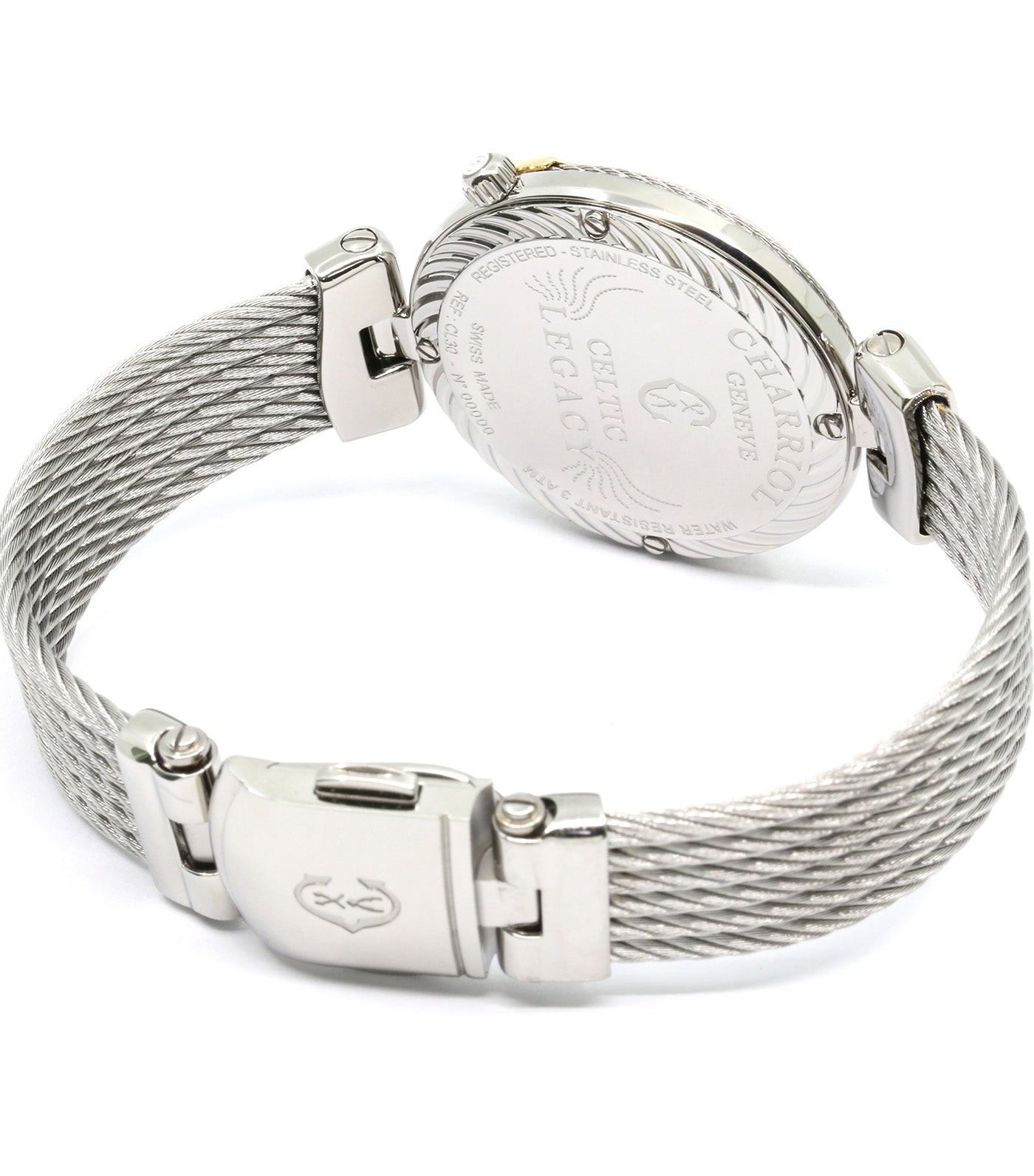 charriol celtic legacy watch steel & yellow gold 30 mm