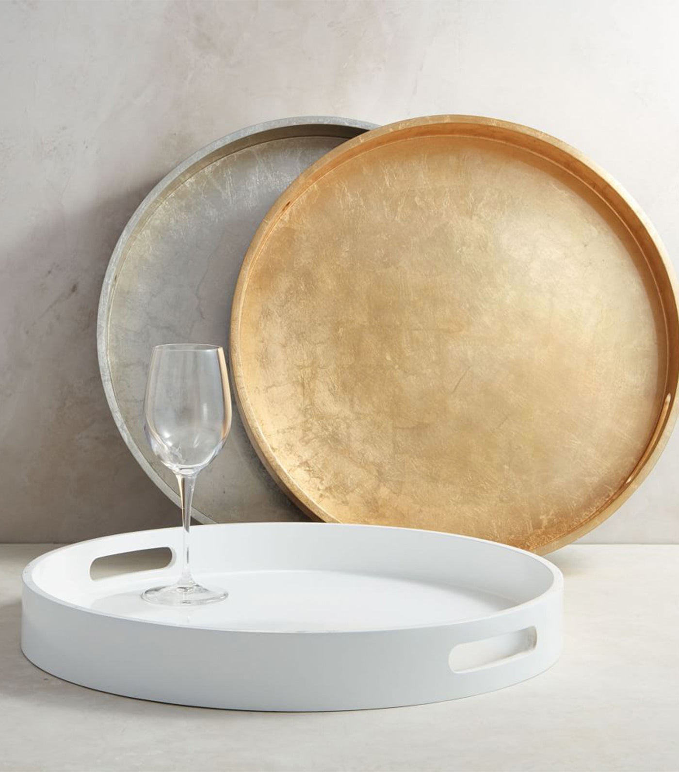 west elm Wood + Lacquer Round Trays
