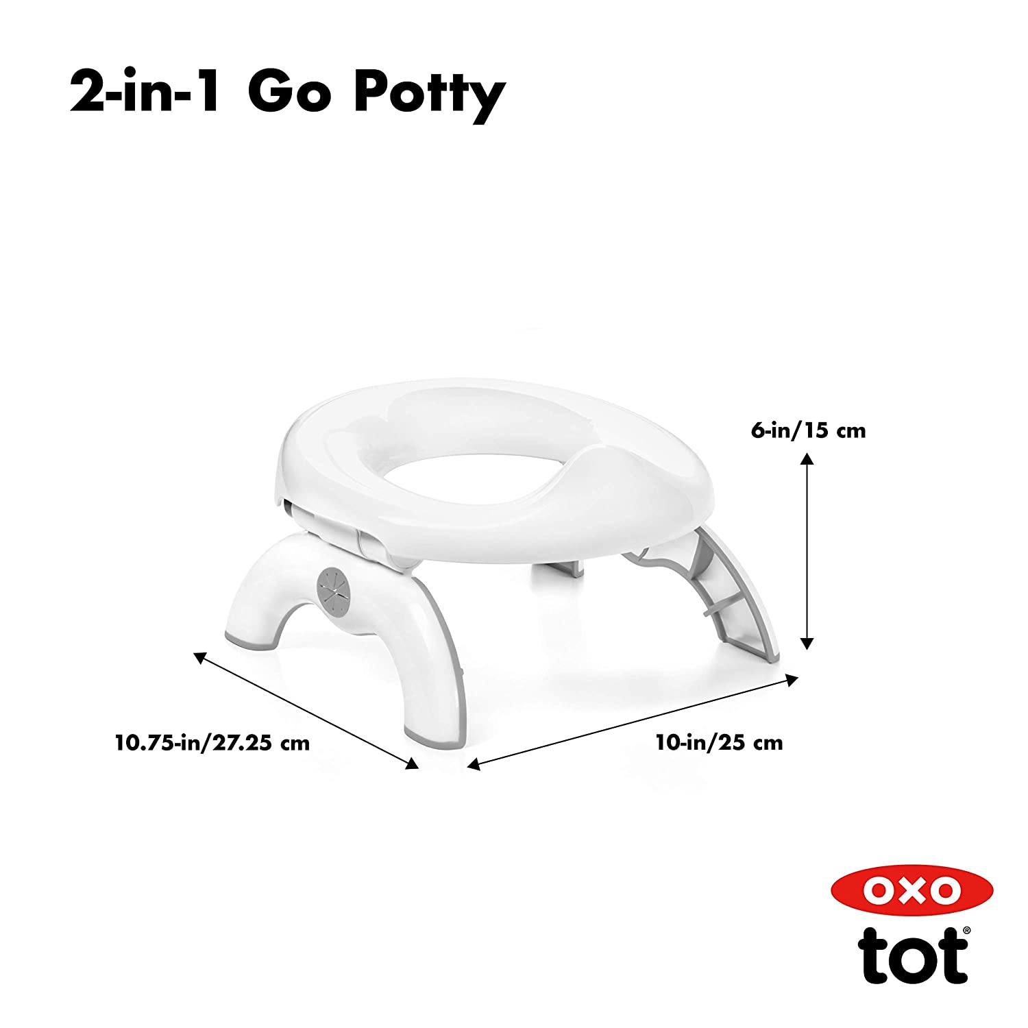2-in-1 Go Potty - Gray