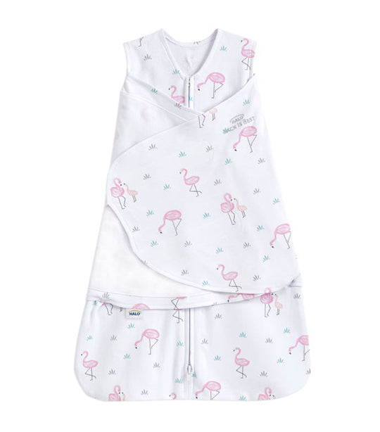 halo® white flamingos sleepsack® swaddle