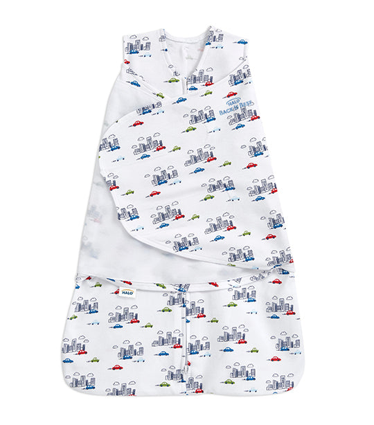 halo® white city life sleepsack® swaddle