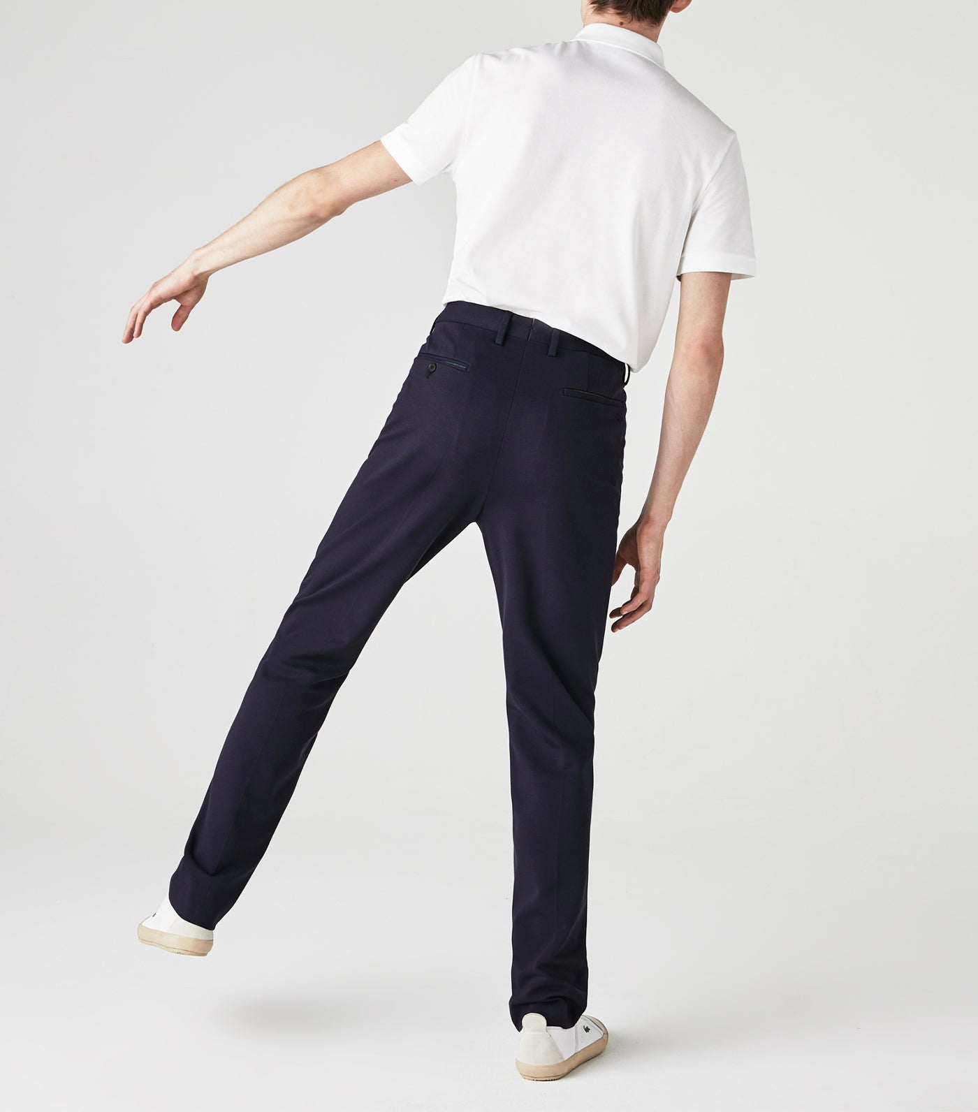 Men's Lacoste Paris Polo Shirt Regular Fit Stretch Cotton Piqué White
