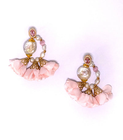 Malia Earrings Pink Gold