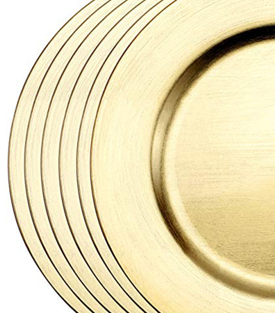 Sugarplum Lifestyle Kate Metallic Charger Plate Collection