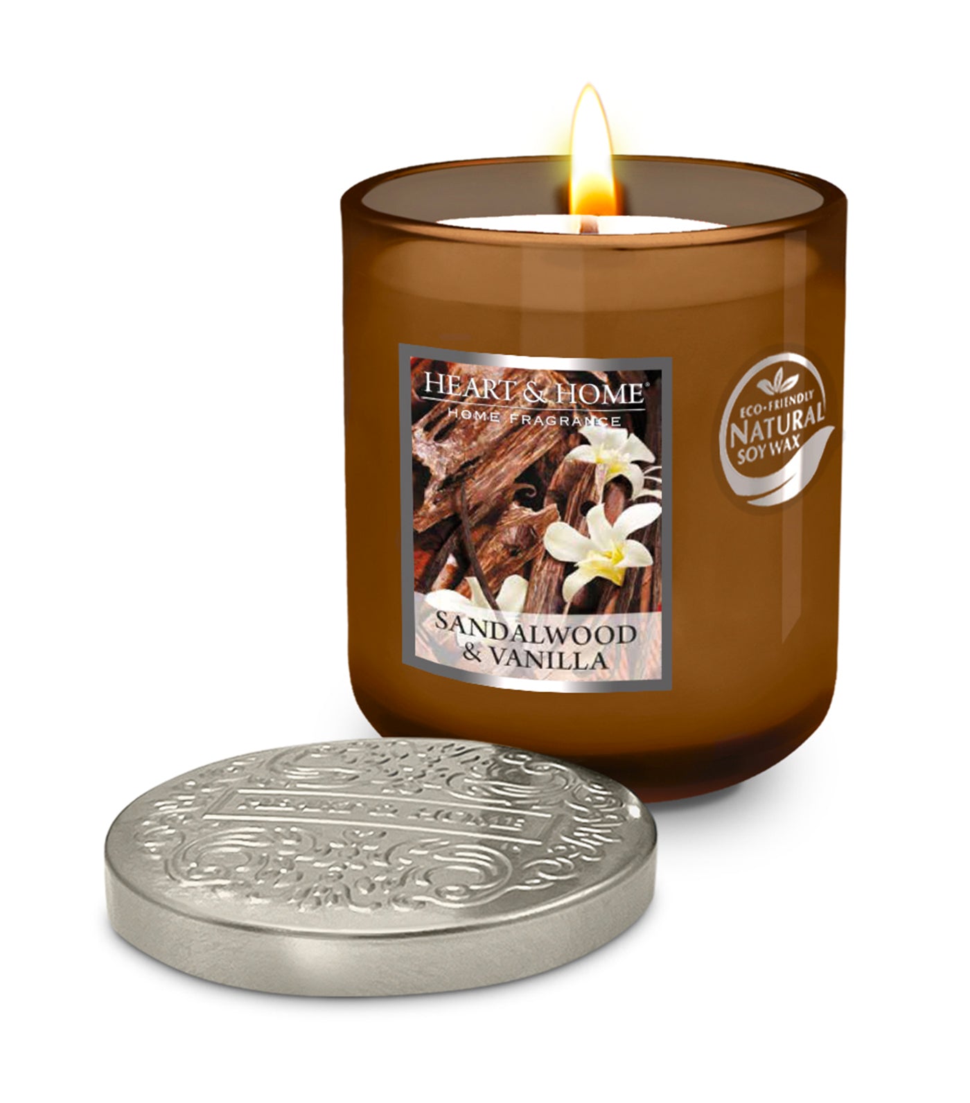 Heart & Home Sandalwood & Vanilla Eco Soy Candle