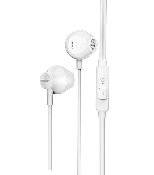 Open Back Earbud with Microphone White