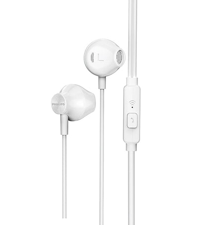 Open Back Earbud with Microphone White