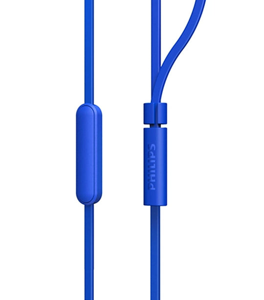Flat Cable In-Ear Headset Blue