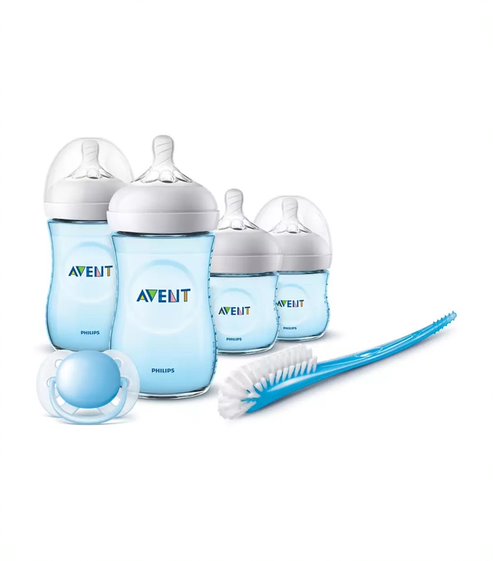 philips avent natural newborn starter set blue