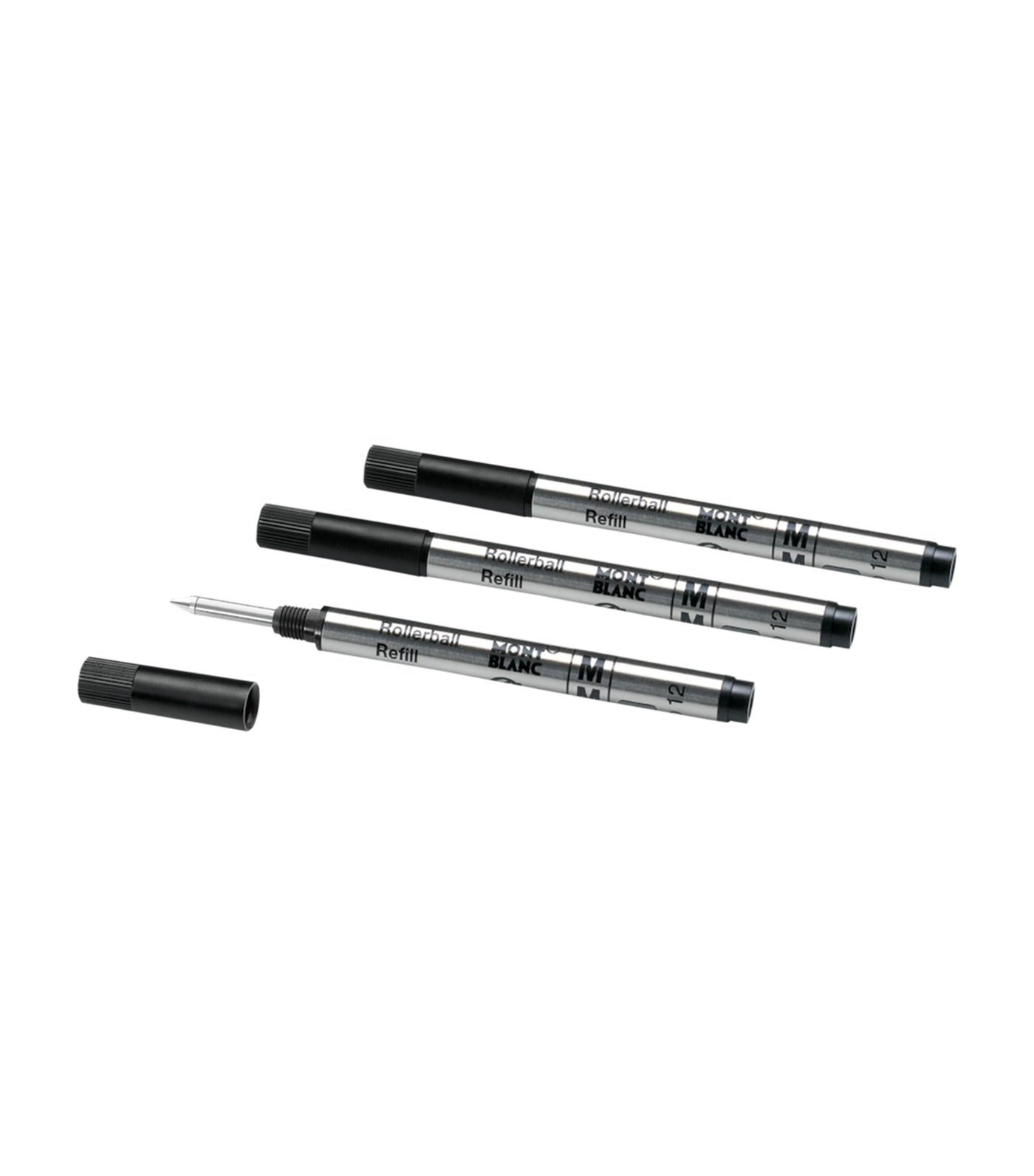 Montblanc 3 Rollerball Small Refills Medium Mystery Black