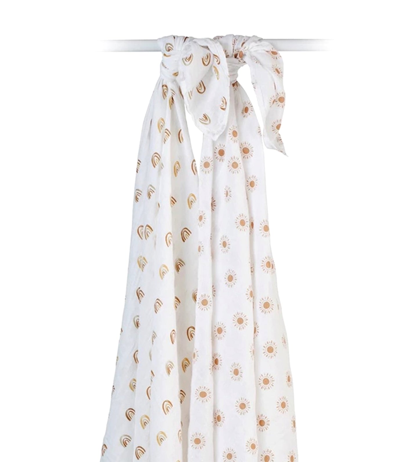Muslin Swaddling Blankets Set of 2 - Rainbows & Suns