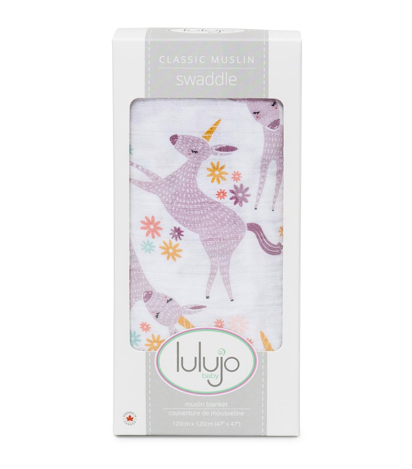 Muslin Swaddling Blanket - Modern Unicorn