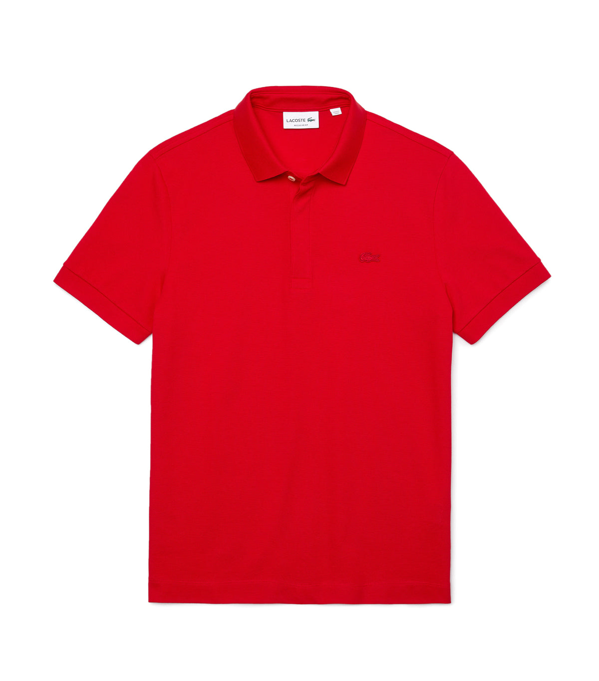Men's Paris Polo Shirt Regular Fit Stretch Cotton Piqué Red