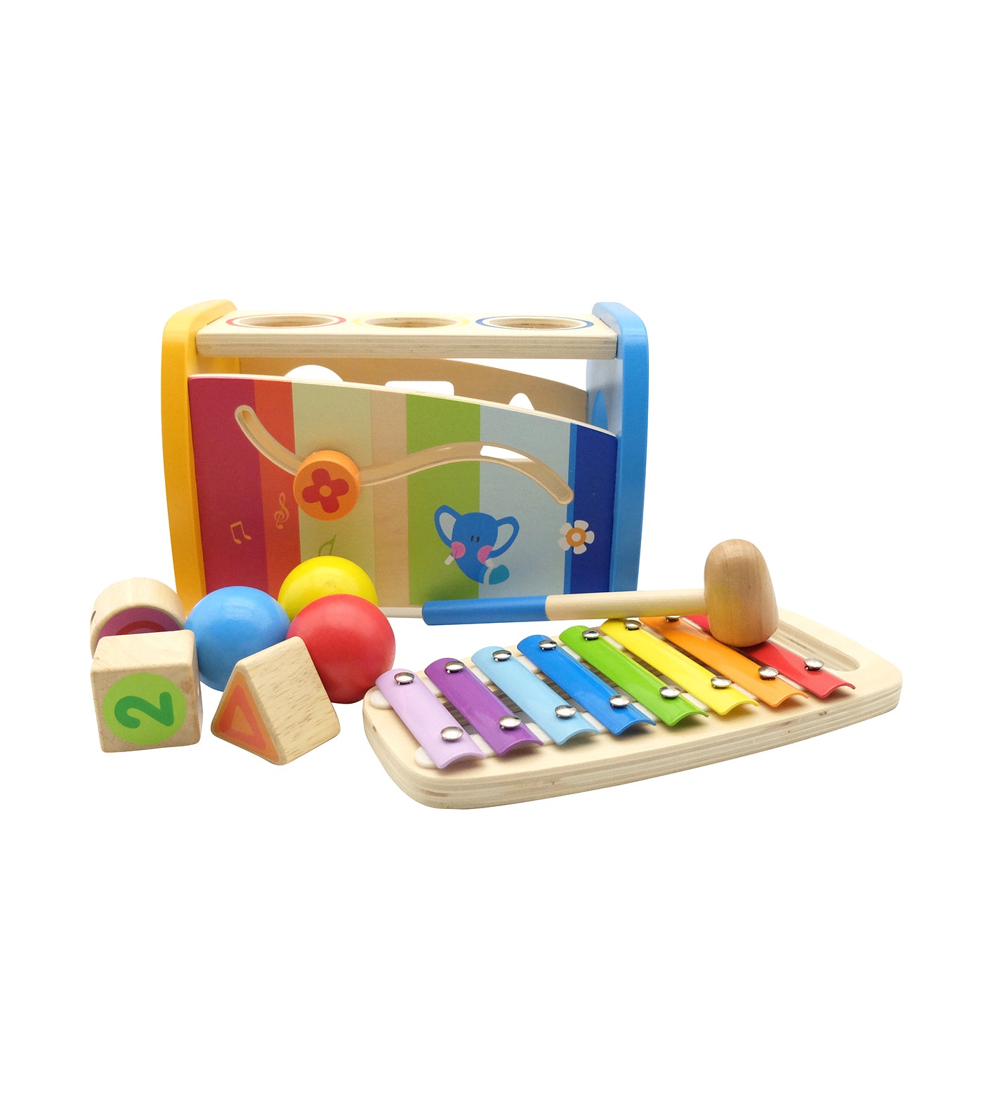 Wooden Musical Pound And Tap Bench