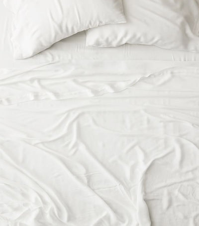 west elm Brushed Silky TENCEL™ Sheet Sets & Pillowcases - White